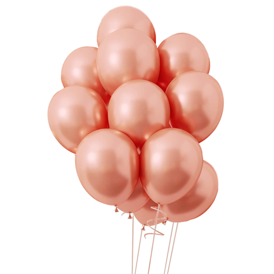 Set 25 Baloane Lodi773, pentru Petreceri/Aniversari/Evenimente, o singura dimensiune, latex, rose gold