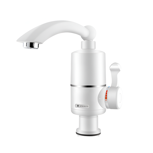 Robinet Electric pentru Incalzit Apa Lodi1199, materiale calitative, sistem de incalzire eficient, indicator temperatura, otel inoxidabil, alb