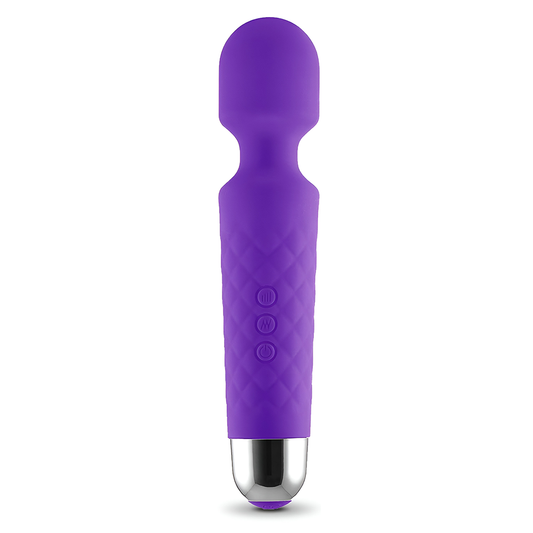 Vibrator Lodi1169, 20 Moduri de Vibratii, waterproof, alimentare USB, portabil, elimina durerile musculare, mov
