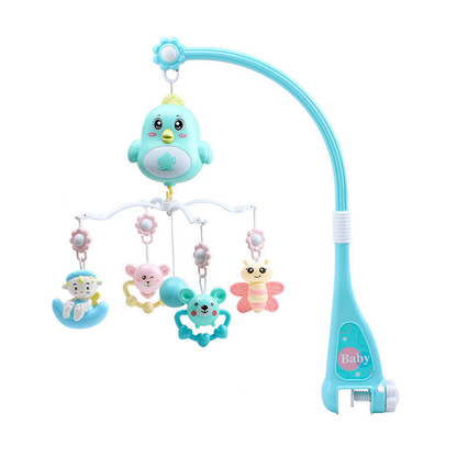Carusel Muzical pentru Patut Lodi362, Bebe, control prin telecomanda, proiector, muzica si lumini, jucarii detasabile, albastru