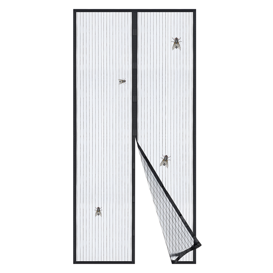 Plasa pentru Usa cu Inchidere Magnetica Lodi1163, anti-insecte, tanrari, muste, paianjeni, montare velcro, materiale calitative, rezistenta, 185x104 cm, negru