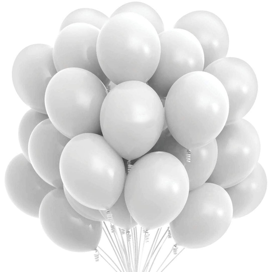 Set 100 Baloane Lodi251, pentru Petreceri/Aniversari/Evenimente, o singura dimensiune, latex, alb
