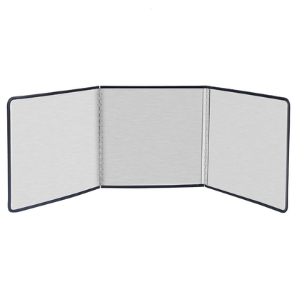Placa de Protectie Aragaz Anti-Stropi Lodi87, panou triplu, pliabila, metal, de inalta calitate, usor de curatat, 97x30cm, argintiu