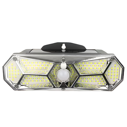 Lampa Solara 120 LED-uri Lodi887, senzor de miscare, 3 moduri de iluminare, protectie IP65, Waterproof, exterior, negru