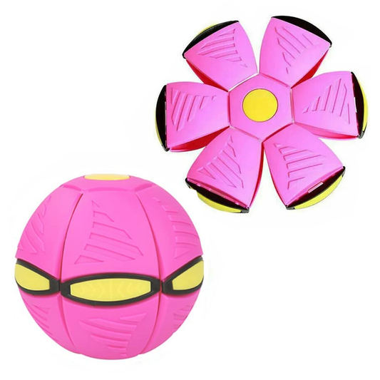 Minge Zburatoare Transformabila in Disc Frisbee Lodi354, 2 moduri de joaca, 23 cm, roz