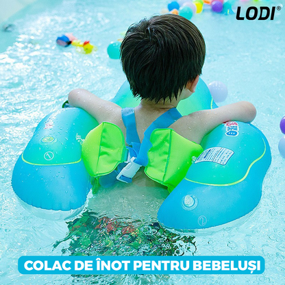Colac Bebelusi si Copii Lodi68, suport burtica, bretele, potrivit 6-36 luni, marimea L, albastru/verde