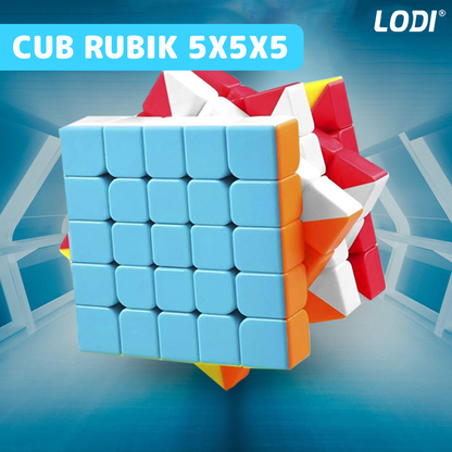 Cub Rubik Magic Cube Magnetic Lodi366, speed puzzle, stickerless, dezvoltarea inteligentei, 5x5x5, multicolor