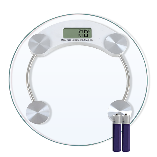 Cantar Electronic Corporal Lodi1260, rotund, afisaj digital, precizie ridicata, senzori de greutate, conversie la unitate, capacitate de 150 kg, transparent