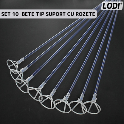 Set 10 Bete cu Rozete pentru Baloane Lodi308, lungime 42 cm, transparente