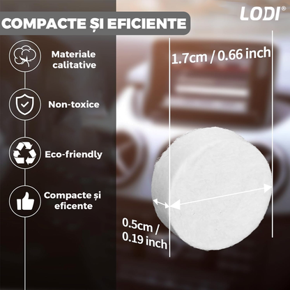 Set 3 Rezerve pentru Difuzor Aromaterapie Auto Lodi853, tip pastila, compatibil cu orice model de difuzor cu elice, arome cu extracte naturale, alb