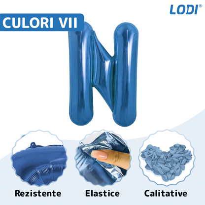 Set 12 Baloane Lodi1286, Litere, pentru Petreceri/Aniversari/Evenimente, o singura dimensiune, o culoare, metalizate, folie, model BINE ATI VENIT albastru, 45 cm