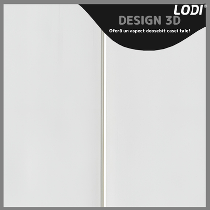 Set 10x Tapet 3D Lodi832, suprafata acoperire 4.9 mp, autoadeziv, Model Placa Dubla, perete/tavan, waterproof, usor de montat, design modern, 70x77 cm, alb