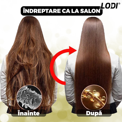 Placa Profesionala de Par 2 in 1 Lodi465, intindere si ondulare par, invelis ceramic, easy lock , par umed si uscat, 210°, alb