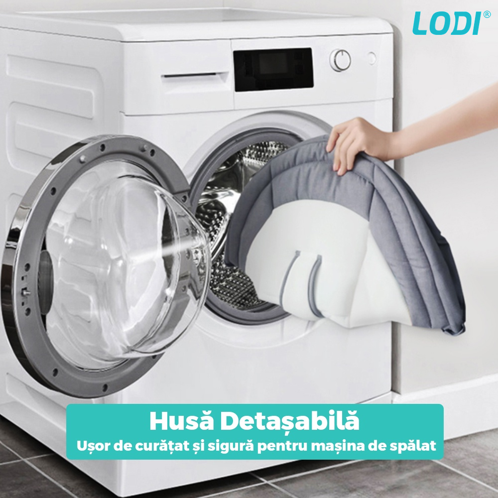 Leagan Electric Lodi123, conectivitate Bluetooth, telecomanda, plasa protectie tantari pentru bebelusi, jucarii, muzica, gri