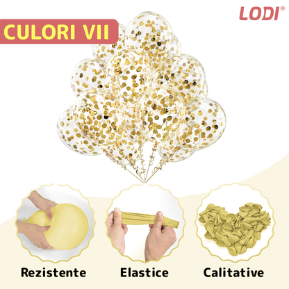 Set 5 Baloane cu Banner Lodi1061, Confetti, pentru Petreceri/Aniversari/Evenimente, model HAPPY BIRTHDAY, roz