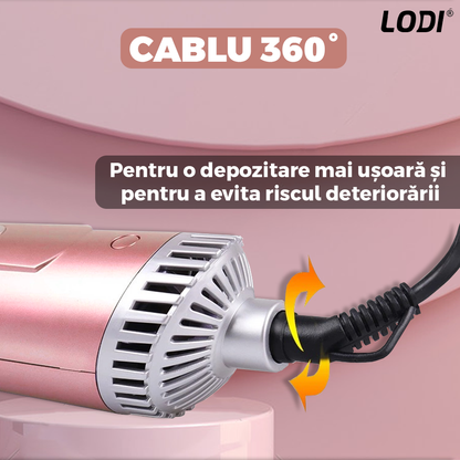 Uscator Par 7 in 1 Lodi547, aparat multifunctional coafare si uscare, 6 accesorii incluse, 2200W, roz perlat