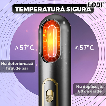 Uscator Profesional de Par 3 in 1 Lodi1083, aparat multifunctional coafare si uscare, 3 accesorii incluse, 1200W, negru