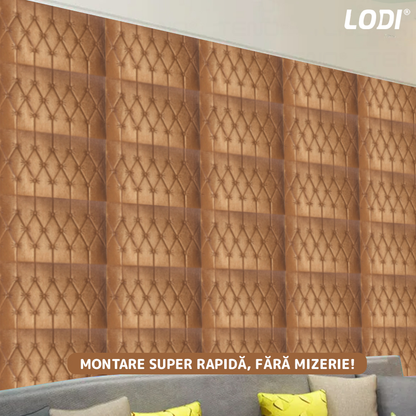 Set Tapet 3D Lodi390, suprafata acoperire 2.45 mp, autoadeziv, waterproof, design modern, usor de montat, 70x35 cm, maro
