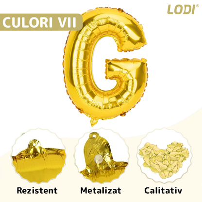 Balon in Forma de Litera G Lodi1471, metalizat, pentru Petreceri/Aniversari/Evenimente, rezistent, folie, gold, 40 cm