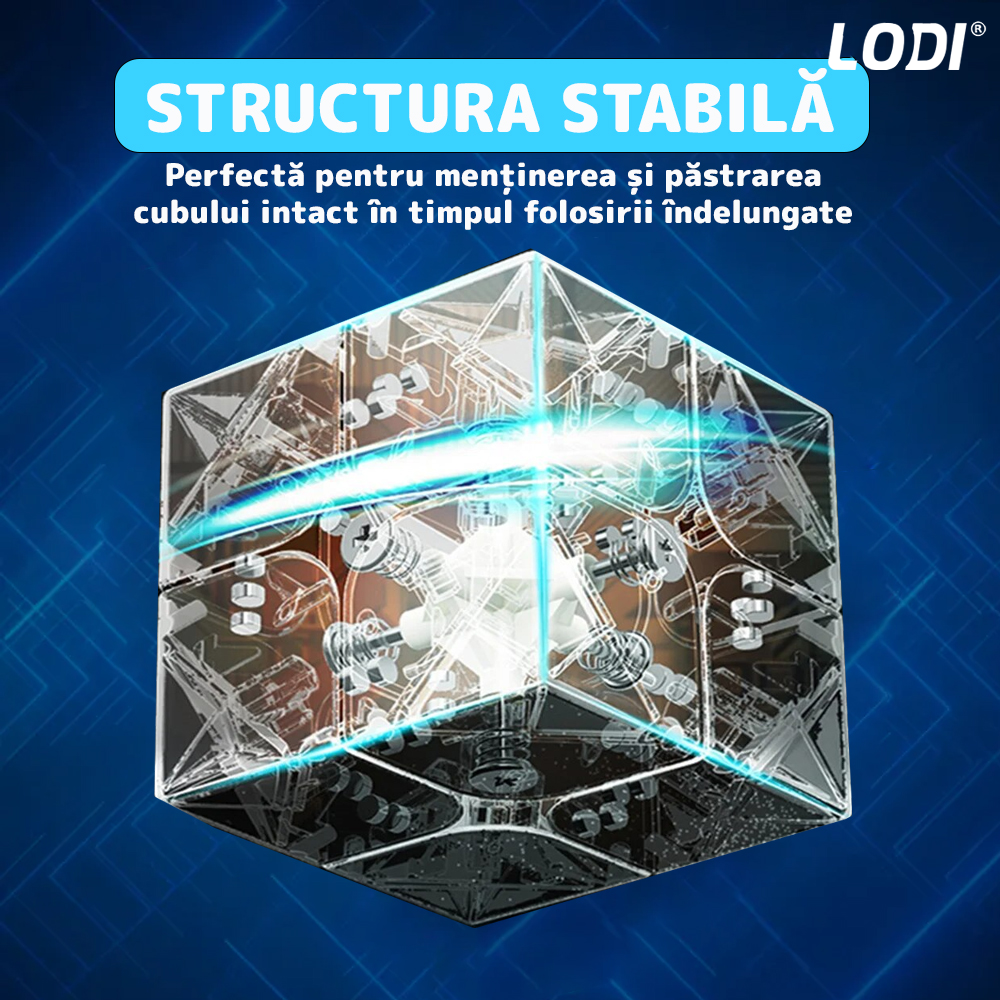 Cub Rubik Magic Cube Lodi364, speed puzzle, stickerless, dezvoltarea inteligentei, 2x2x2, multicolor