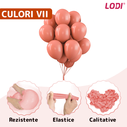 Set 25 Baloane Lodi722, pentru Petreceri/Aniversari/Evenimente, o singura dimensiune, latex, somon