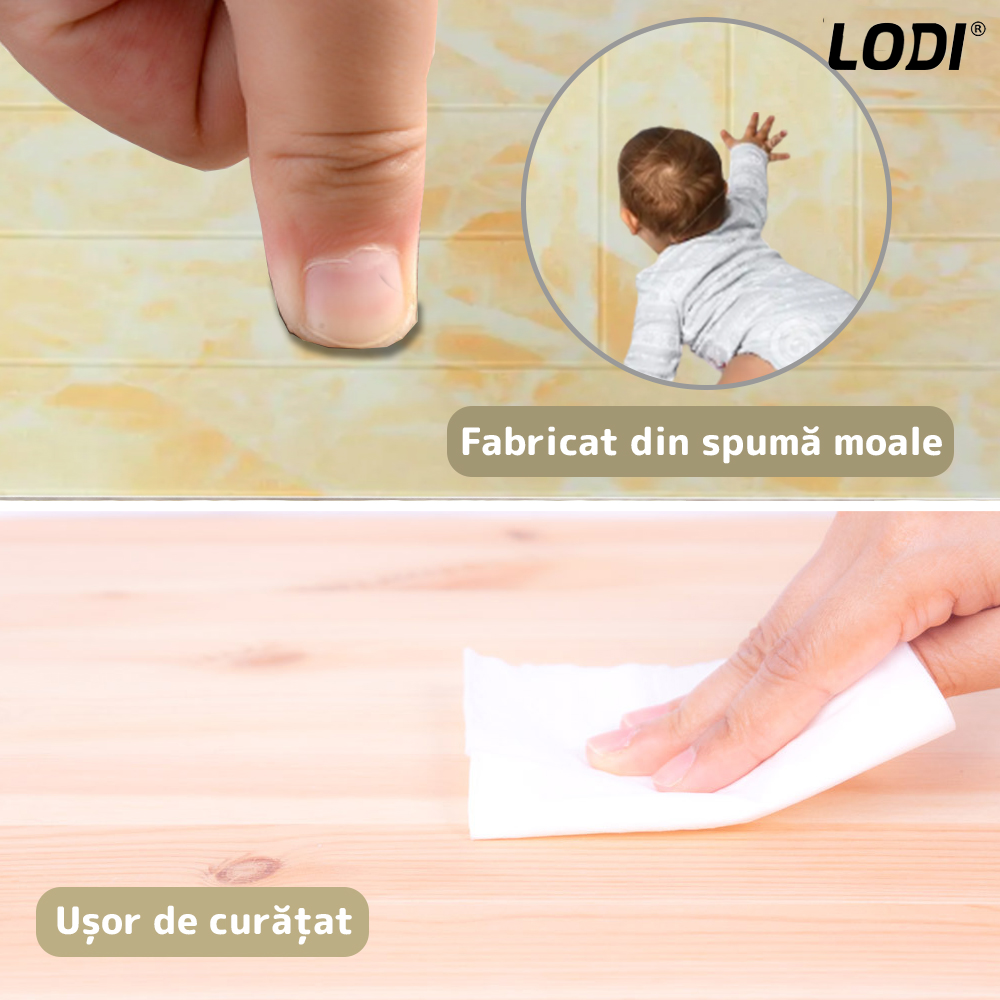 Set Tapet Panou 3D Lodi170, Model Marmura, suprafata acoperire 4.9 mp, autoadeziv, waterproof, usor de montat, design modern, 70x70 cm, galben
