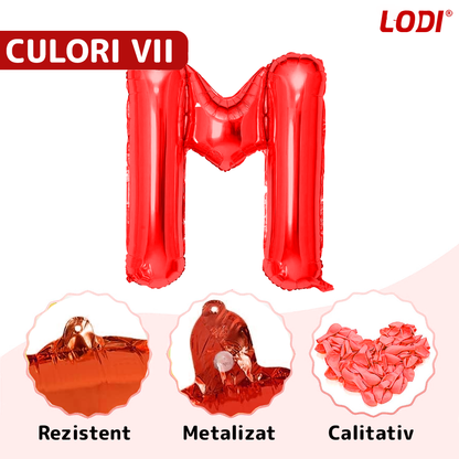 Balon in Forma de Litera M Lodi1476, metalizat, pentru Petreceri/Aniversari/Evenimente, rezistent, folie, rosu, 40 cm