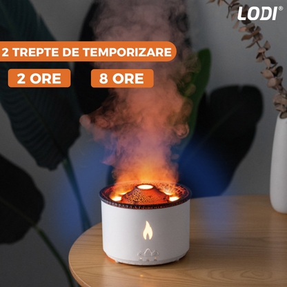 Difuzor Aromaterapie Lava Lodi510, 2 culori LED, capacitate 360ml, silentios, umidifica aerul, alb