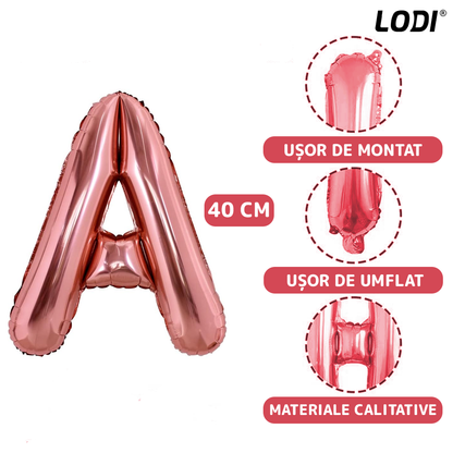 Set 12 Baloane Lodi1048, Litere, pentru Petreceri/Aniversari/Evenimente, o singura dimensiune, o culoare, metalizate, folie, model BINE ATI VENIT, roz, 45 cm