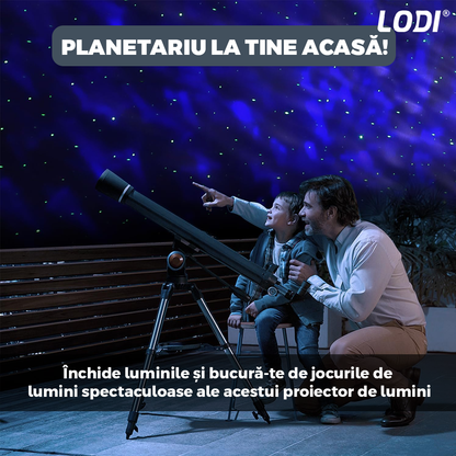 Proiector de Stele Catel Astronaut Lodi548, lampa de veghe pentru copii, reglare 360, sunete albe, trepte de ajustare luminozitate, timer, 15 moduri de iluminare, speaker bluetooth, alb