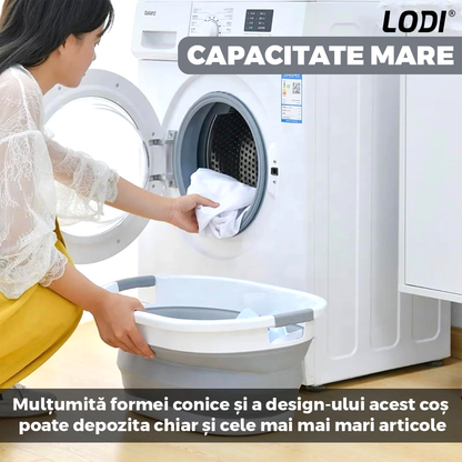 Cos de Rufe Pliabil  Lodi676, organizare si depozitare, multiafunctional, compact, 24 litri, 53 x 38 x 24 cm, gri