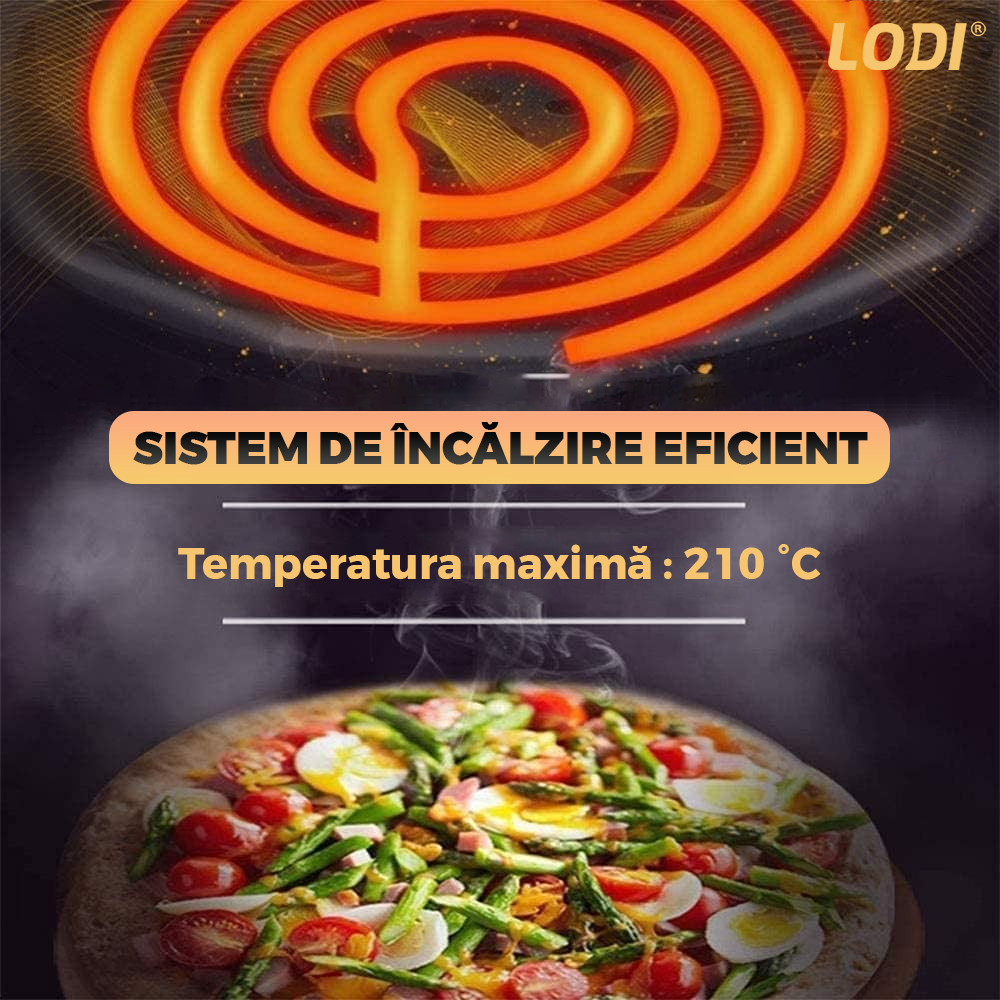 Friteuza Fara Ulei Air Fryer Lodi, tehnologie smart sensing, programe smart chef automate, afisaj digital, capacitate 6 L, tehnologie de eliminare a grasimii, functie de pastrare la cald, tensiune alimentare 220 V