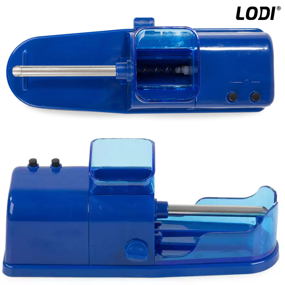 Aparat Electric de Facut Tigari Lodi281, injector tutun, ergonomic, dimensiune standard, accesorii incluse, albastru