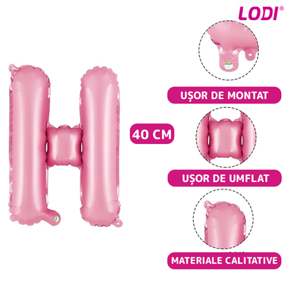 Set 13 Baloane Lodi716, Litere, pentru Petreceri/Aniversari/Evenimente, model HAPPY BIRTHDAY, rose