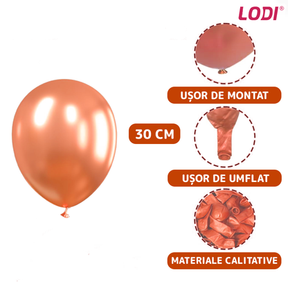 Set 25 Baloane Lodi722, pentru Petreceri/Aniversari/Evenimente, o singura dimensiune, latex, somon