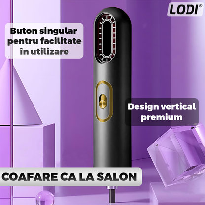 Uscator Profesional de Par 3 in 1 Lodi1083, aparat multifunctional coafare si uscare, 3 accesorii incluse, 1200W, negru