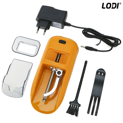 Aparat Electric de Facut Tigari Lodi285, injector tutun, dimensiune standard, ergonomic, accesorii incluse, galben