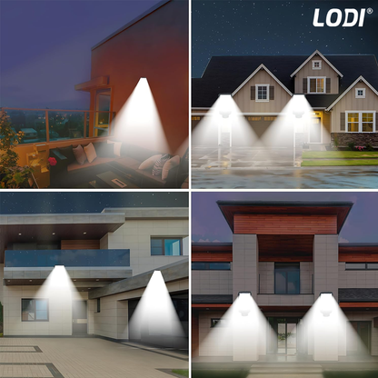 Lampa Solara Stradala 108 LED-uri Lodi863, control prin telecomanda, senzor de miscare, 3 moduri de iluminare, protectie IP65, Waterproof, exterior, negru