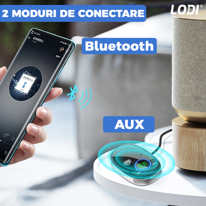Modulator FM Lodi538 Bluetooth 5.0, hands-free, adaptor Aux, 2 moduri de conectare, led indicator, super portabil, negru