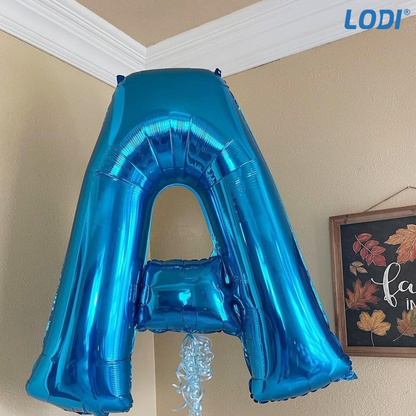 Set 12 Baloane Lodi1286, Litere, pentru Petreceri/Aniversari/Evenimente, o singura dimensiune, o culoare, metalizate, folie, model BINE ATI VENIT albastru, 45 cm