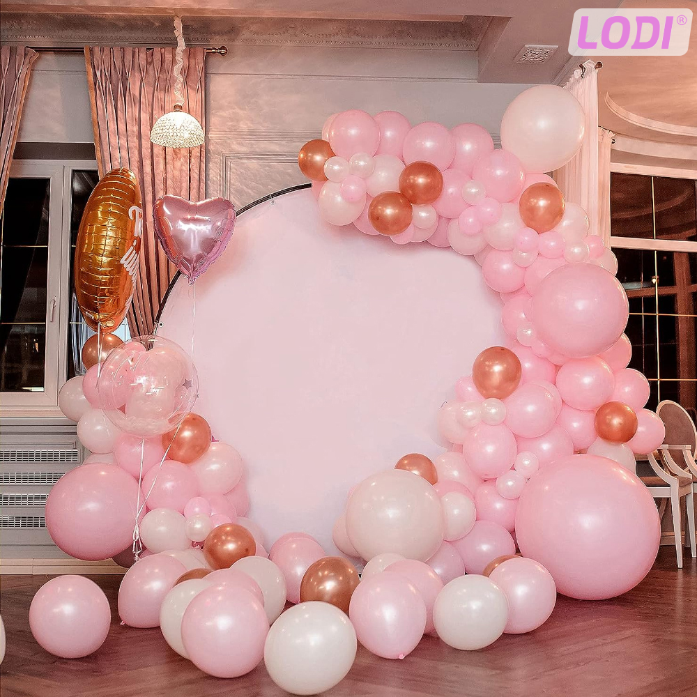 Set 100 Baloane Lodi253, pentru Petreceri/Aniversari/Evenimente, o singura dimensiune, latex, roz
