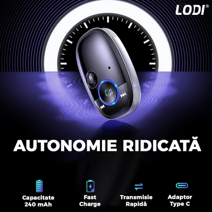 Modulator FM Lodi538 Bluetooth 5.0, hands-free, adaptor Aux, 2 moduri de conectare, led indicator, super portabil, negru
