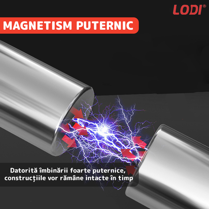 Set de Constructii Magnetic Lodi459, joc indemanare, antistres, cutie de depozitare argintie, modele 3D, multicolor