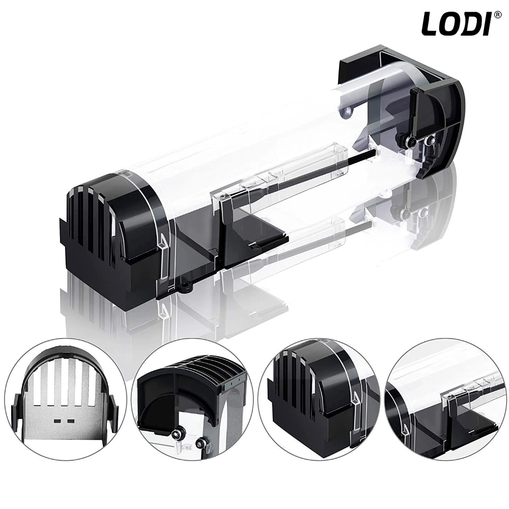 Set 6 Capcane pentru Soareci si Sobolani Lodi679, tip tunel, cursa inteligenta, interior/exterior, negru