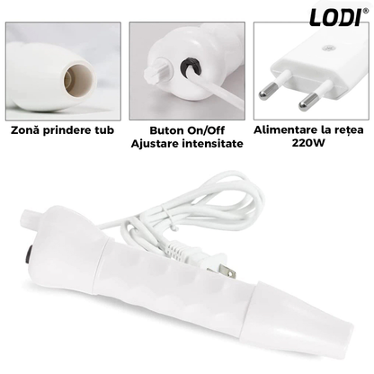 Electroderm Multifunctional Lodi216, tratament cu frecventa inalta pentru acnee, riduri, ten, par, stimulator scalp, infrumusetare faciala, lifting, alb