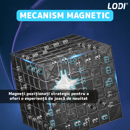 Cub Rubik Magic Cube Magnetic Lodi367, speed puzzle, stickerless, dezvoltarea inteligentei, 6x6x6, multicolor