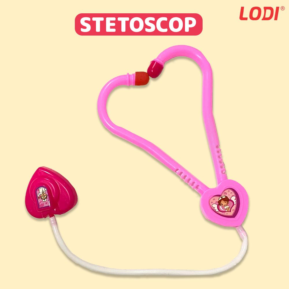 Set Trusa Medicala Asistenta Doctor Lodi481, joc de rol, 13 accesorii si cutie penntru depozitare, mini pacient, 37.5 x 21 cm, rosu