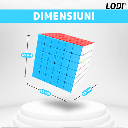 Cub Rubik Magic Cube Magnetic Lodi367, speed puzzle, stickerless, dezvoltarea inteligentei, 6x6x6, multicolor