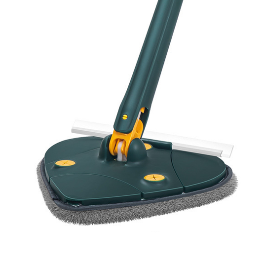 Mop cu Cap in Forma de Inima Lodi1158, rotire 360 grade, telescopic, curatare usoara, 127 cm, verde/galben